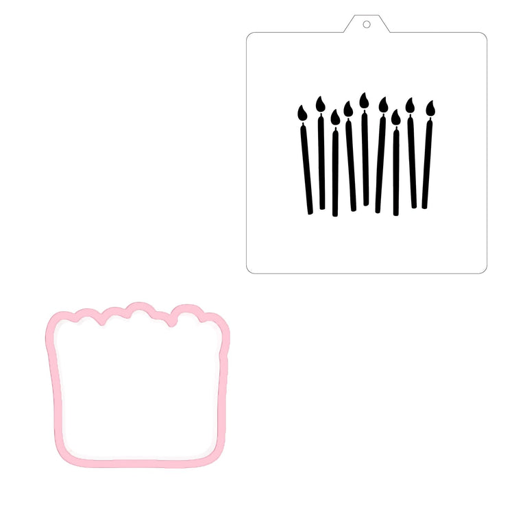 Cookie Cutter and Stencil Bundle Royal Icing Cookies Stencils Paint Your Own Biscuit Bakery Starter Kits Royal Icing Fondant Cutters Birthday Wedding Holiday Cookies Painting Coloring Pages Comb (9 Count)