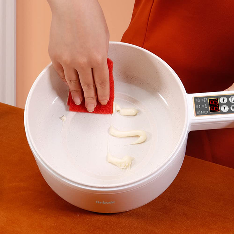 Electric Hot Pot Cooker Steamer 1.8L Multifunctional Nonstick Pan Dormitory Office Portable Ramen Cooker Steamer Boil Dry Protection Suitable For Noodles Steak Cooker Eggs StirFrying