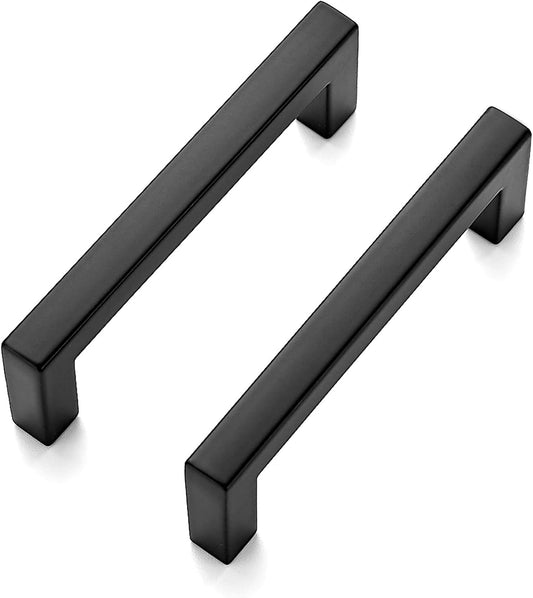 Ravinte 60 Pack 3 Inch Matte Black Square Bar Drawer Handles - Slim Black Cabinet Handles and Black Pulls for Kitchen Cabinet Hardware