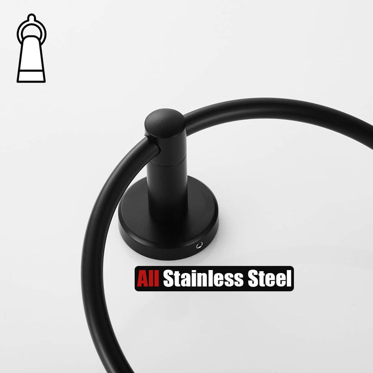 Black Towel Ring