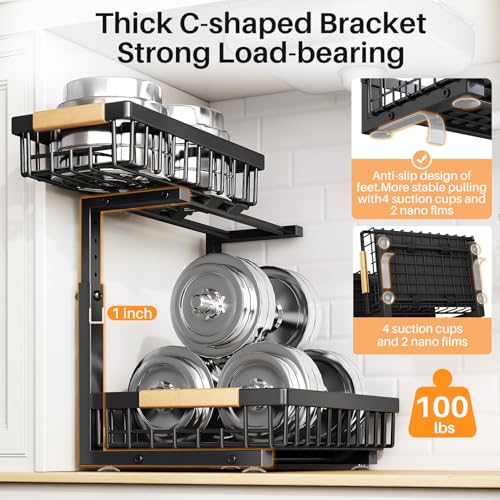 Under Sink Organizer (Small-1-Pack / Black)