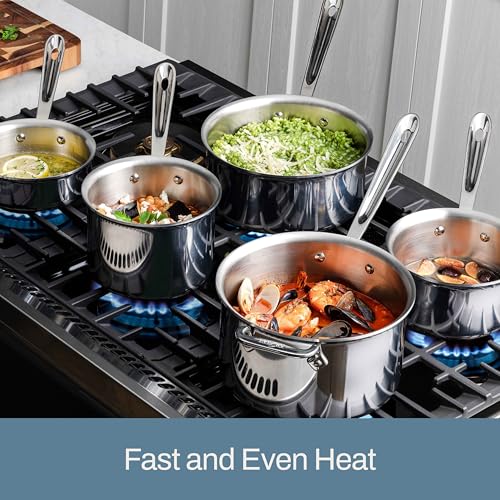 D3 Stainless Steel 4 Qt Saucepan with Lid