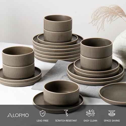 Stoneware Dinnerware Sets for 4 (12 Count)