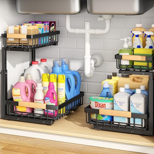 Under Sink Organizer (Small-2-Pack / Black)