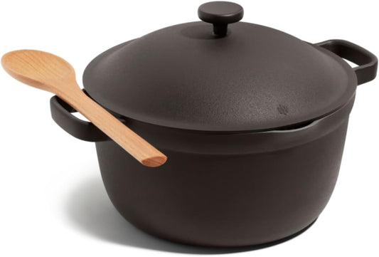 Our Place Perfect Pot - 5.5 Qt. Nonstick Ceramic Sauce Pan with Lid | Versatile Cookware for Stovetop and Oven | Steam, Bake, Braise, Roast | PTFE and PFOA-Free | Toxin-Free, Easy to Clean | Char - Nestoria