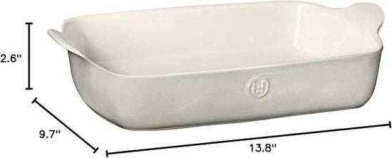 Emile Henry 13" X 9"/4.7 qt Large Rectangular Baker - Modern Classics Collection | Pearl Gray