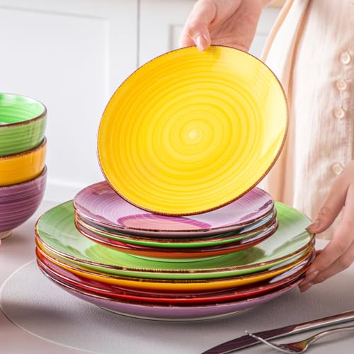 Bonita Dinnerware Set Multicolor Stoneware 12 Pieces Service for 4