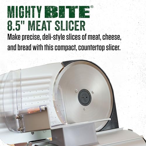 Products MightyBite 8.5" Electric Meat Slicer for Home Use (Dual Blade / Belt Driven)