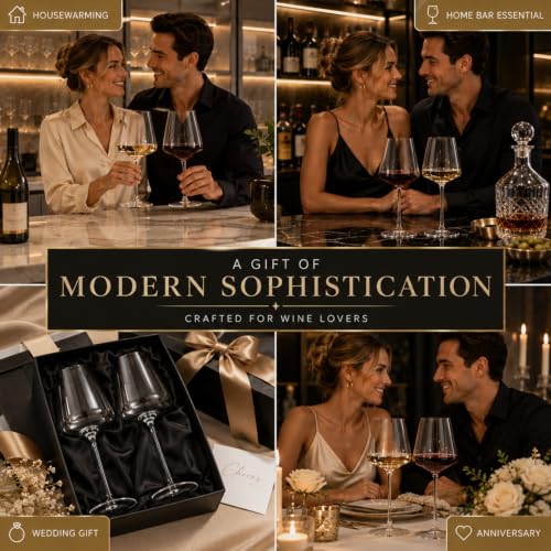 Long Stem Modern Wine Glasses