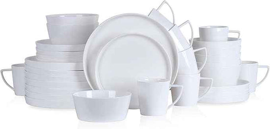 Stone Lain Madeline Formal Bone China Dinnerware Set 32 Piece Service for 8, White
