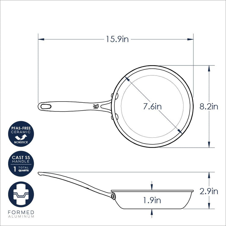 Basalt Aluminum Saute Skillet