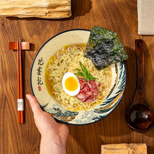 Large Ramen Bowl Set (Great Wave / 9 inch)
