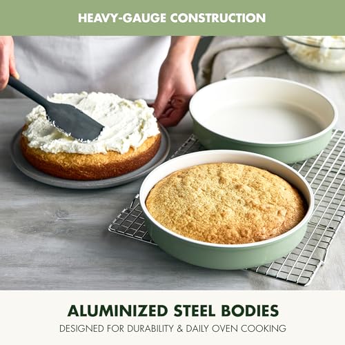 Bakeware Set 7 Piece Nonstick Ceramic Gold Handle Baking Sheets (7 Count)