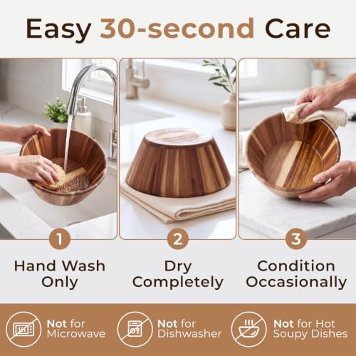 Wooden Salad Bowl (Round / 1 Piece)