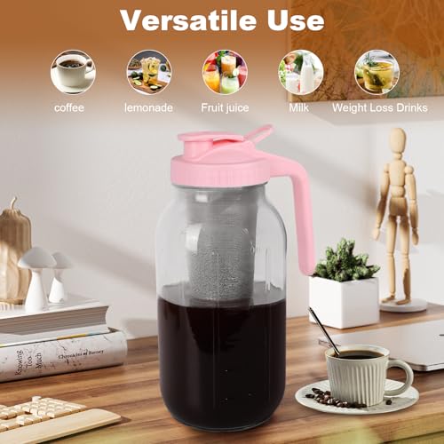 Cold Brew Coffee Maker (Pink / 64 Ounces)