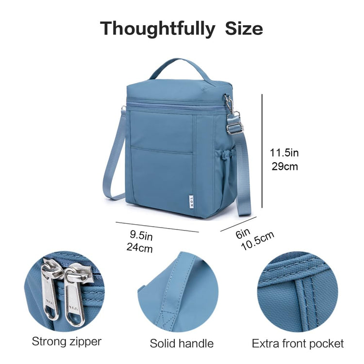 NOL Insulated Lunch Bags for Women Cooler Bag Lightweight Nylon Waterproof Lunch Box for Work