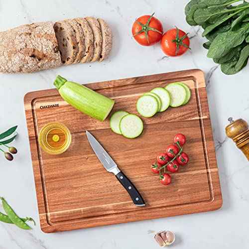 16.5" x 13" Acacia Wood Cutting Board