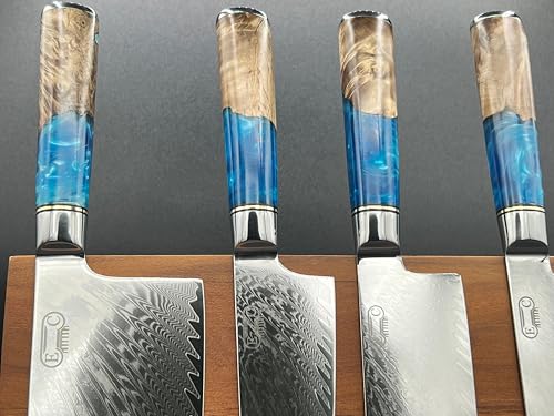 Real Forged Damascus 8pc Japanese (8 Count)