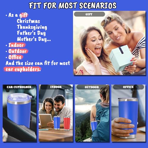 20 oz Tumbler Insulated Tumblers Stainless Steel Coffee Mug (Dark Blue)