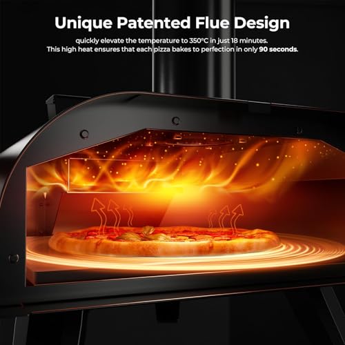 12" Multi Fuel Outdoor Pizza Oven Reach up to 1110℉