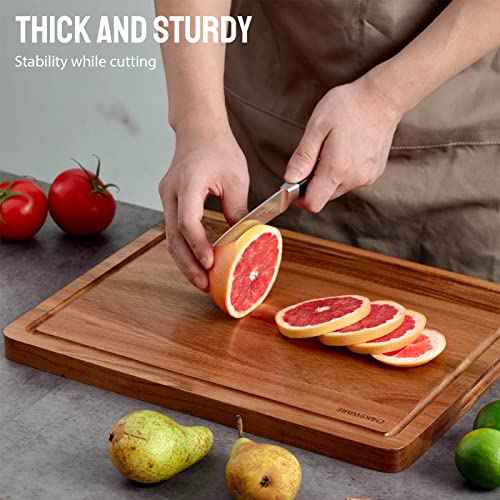 16.5" x 13" Acacia Wood Cutting Board