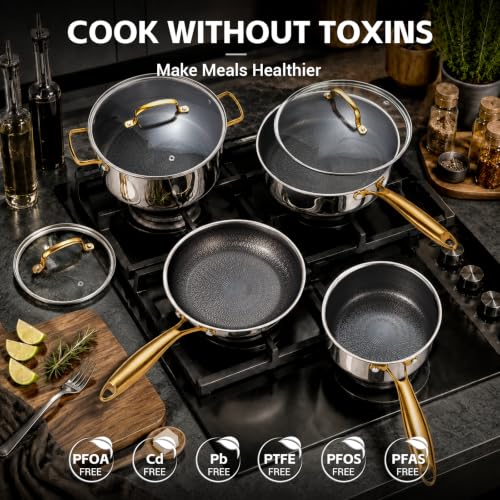 17 Pcs Stainless Steel Cookware Set