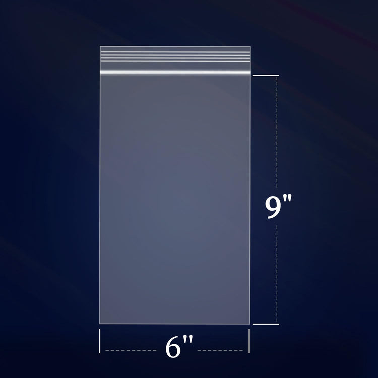 1000 Count 6" x 9" Clear Reclosable Zip Plastic Poly Bags 2 Mil for A7 A8 A9 Cards & Envelopes