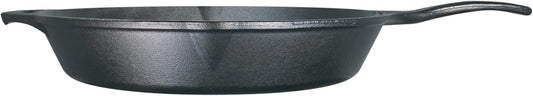 Lodge 13-1/4 Inch Cast Iron Pre-Seasoned Skillet – Signature Teardrop Handle - Use in the Oven, on the Stove, on the Grill, or Over a Campfire, Black - Nestoria