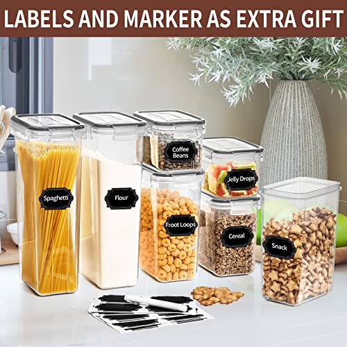 Airtight Food Storage Containers Set with Lids (Grey)