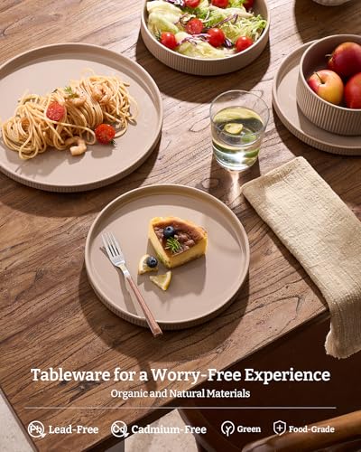 Ceramic Plates and Bowls Set (12 Count)