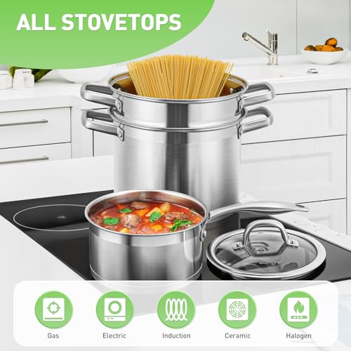 Stainless Steel Pots and Pans Set (17 Count)