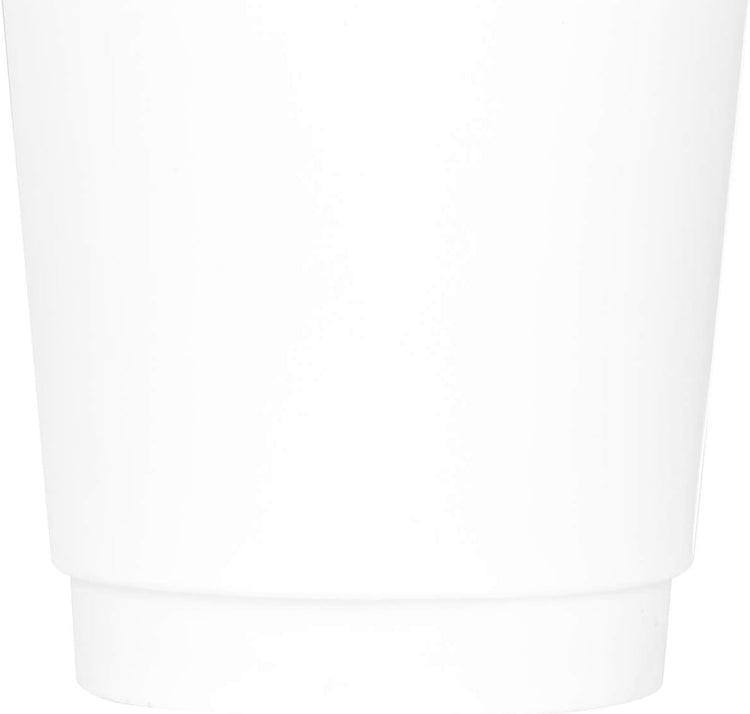 Karat 8 oz Double-Wall Insulated Coffee Cup [500 Count] White Disposable Paper Hot Cup - Rolled Rim for Hot Beverages, 80mm (C-KIC508W)