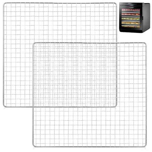 2 Pcs 13 x 12 Inches Dehydrator Trays Compatible with CP267
