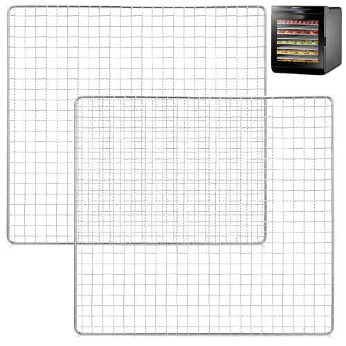 2 Pcs 13 x 12 Inches Dehydrator Trays Compatible with CP267
