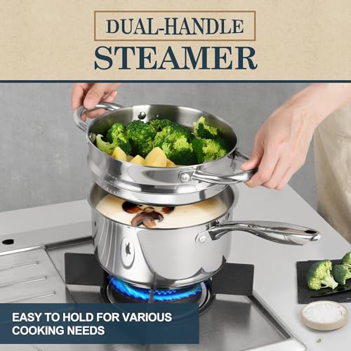 3 Quart Saucepan with Lid & Steamer
