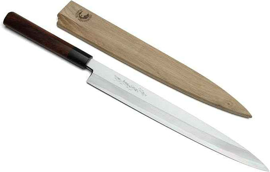 Yoshihiro Shiroko High Carbon Steel Kasumi Yanagi Rosewood Handle Sushi Sashimi Chef Knife (11.8'' (300mm))