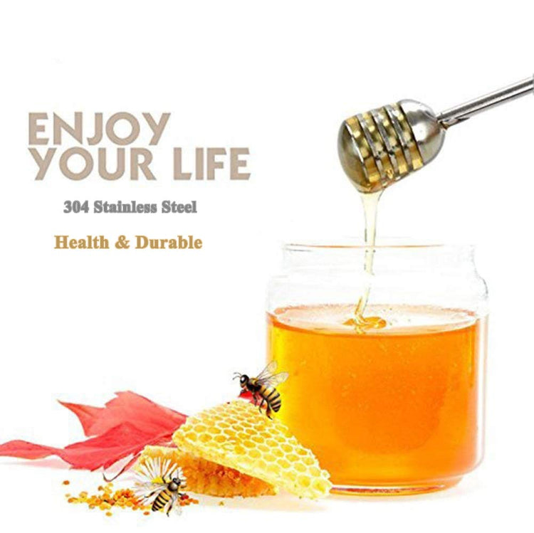 Honey Dipper Stick Stainless Steel Wand for Honey Pot Containers