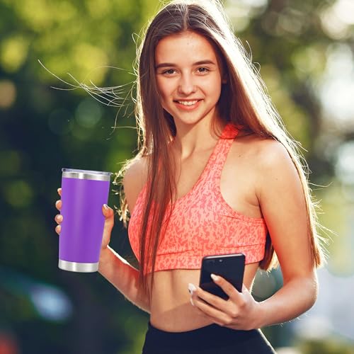 20 oz Tumbler Insulated Tumblers Stainless Steel Coffee Mug (Purple)