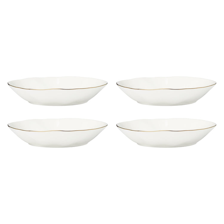 Blue Bay White Porcelain Pasta Bowl Set for 4 (4 Count)