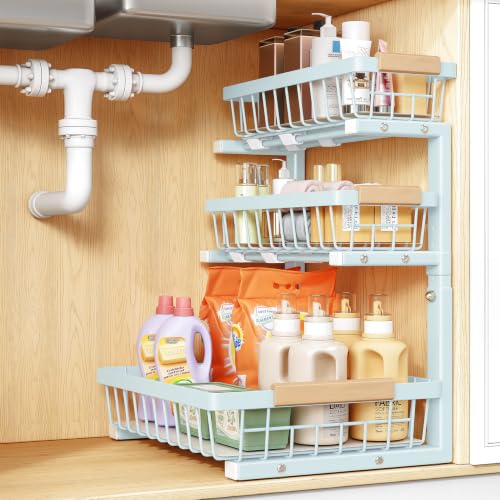 Under Sink Organizer (1-Pack / LightBlue)