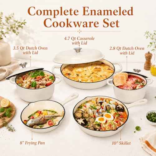 enameled cast iron cookware set