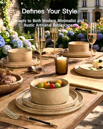 Stoneware Dinnerware Sets (24 Count)
