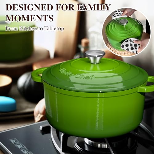 5QT Enameled Cast Iron Dutch Oven Pot with Lid