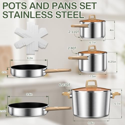 Stainless Steel Cookware Set 13PCS