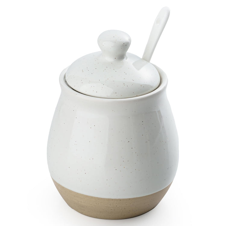 10oz Sugar Bowl with Lid and Spoon