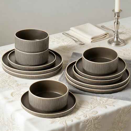 Stoneware Dinnerware Sets for 4 (12 Count)