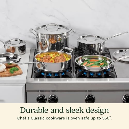 77-10P1 10-Piece Chef's-Classic-Stainless Collection, Cookware Set