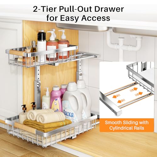 Under Sink Organizer (Large-2-Pack / Silver)
