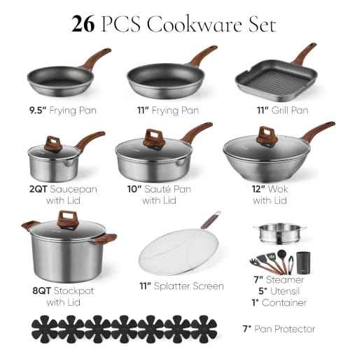 26pcs Pots and Pan Set Nonstick