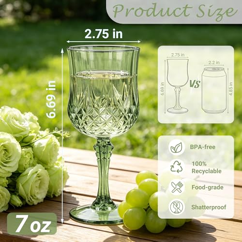 24Pack Plastic Wine Glasses (24 Count)